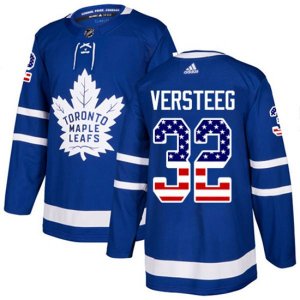 Toronto Maple Leafs #32 Kris Versteeg Authentic Royal Blue USA Flag Fashion NHL Jersey