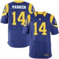 Los Angeles Rams #14 Sean Mannion Royal Blue Alternate Vapor Untouchable Elite Player NFL Jersey