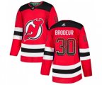 New Jersey Devils #30 Martin Brodeur Authentic Red Drift Fashion Hockey Jersey