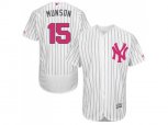New York Yankees #15 Thurman Munson Authentic White Fashion Flex Base MLB Jersey