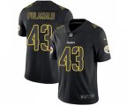 Pittsburgh Steelers #43 Troy Polamalu Limited Black Rush Impact Football Jersey