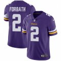 Minnesota Vikings #2 Kai Forbath Purple Team Color Vapor Untouchable Limited Player NFL Jersey