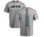 New York Jets #11 Robby Anderson Ash Backer T-Shirt