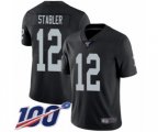 Oakland Raiders #12 Kenny Stabler Black Team Color Vapor Untouchable Limited Player 100th Season Football Jersey