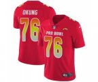 Los Angeles Chargers #76 Russell Okung Limited Red 2018 Pro Bowl Football Jersey