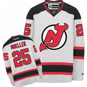 New Jersey Devils #25 Mirco Mueller Authentic White Away NHL Jersey