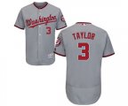 Washington Nationals #3 Michael Taylor Grey Road Flex Base Authentic Collection Baseball Jersey