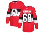 Adidas Ottawa Senators #68 Mike Hoffman Red Authentic 2017 100 Classic Stitched NHL Jersey