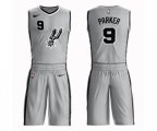San Antonio Spurs #9 Tony Parker Swingman Silver Basketball Suit Jersey Statement Edition