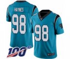 Carolina Panthers #98 Marquis Haynes Limited Blue Rush Vapor Untouchable 100th Season Football Jersey