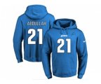 Detroit Lions #21 Ameer Abdullah Blue Name & Number Pullover NFL Hoodie