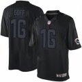 Los Angeles Rams #16 Jared Goff Limited Black Impact NFL Jersey