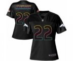 Women Denver Broncos #22 Kareem Jackson Game Black Fashion Football Jersey