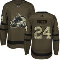Colorado Avalanche #24 A.J. Greer Premier Green Salute to Service NHL Jersey
