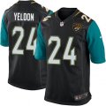 Jacksonville Jaguars #24 T.J. Yeldon Game Black Alternate NFL Jersey