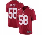 New York Giants #58 Tae Davis Red Limited Red Inverted Legend Football Jersey