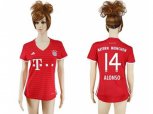 Women Bayern Munchen #14 Alonso Home Soccer Club Jersey