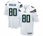 Los Angeles Chargers #80 Kellen Winslow Game White Football Jersey