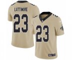 New Orleans Saints #23 Marshon Lattimore Limited Gold Inverted Legend Football Jersey