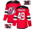 New Jersey Devils #49 Eric Tangradi Authentic Red Fashion Gold Hockey Jersey