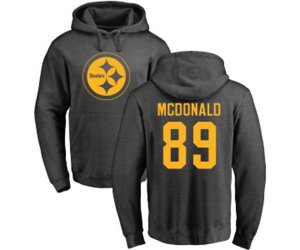 Pittsburgh Steelers #89 Vance McDonald Ash One Color Pullover Hoodie