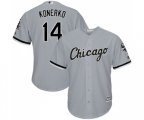 Chicago White Sox #14 Paul Konerko Grey Road Flex Base Authentic Collection Baseball Jersey