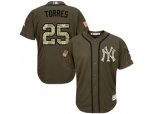 New York Yankees #25 Gleyber Torres Green Salute to Service Stitched MLB Jersey