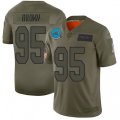 Carolina Panthers #95 Derrick Brown Camo Stitched NFL Limited 2019 Salute To Service Jersey