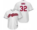 Cleveland Indians #32 Zach Duke Replica White Home Cool Base Baseball Jersey