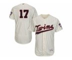 MLB Men Minnesota Twins #17 Jose Berrios Cream(Black Strip) Flexbase Authentic Collection Stitched Baseball Jersey
