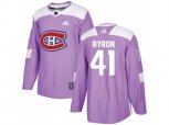 Montreal Canadiens #41 Paul Byron Purple Authentic Fights Cancer Stitched NHL Jersey