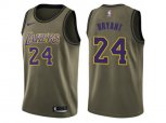 Los Angeles Lakers #24 Kobe Bryant Green Salute to Service NBA Swingman Jersey
