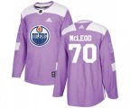 Edmonton Oilers #70 Ryan McLeod Authentic Purple Fights Cancer Practice NHL Jersey
