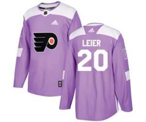 Adidas Philadelphia Flyers #20 Taylor Leier Authentic Purple Fights Cancer Practice NHL Jersey