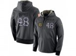 Pittsburgh Steelers #48 Bud Dupree Stitched Black Anthracite Salute to Service Player Performance Hoodie