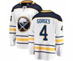 Buffalo Sabres #4 Josh Gorges Fanatics Branded White Away Breakaway NHL Jersey
