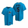 Nike Miami Marlins #5 Jon Berti Blue Alternate Stitched Baseball Jersey