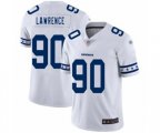 Dallas Cowboys #90 DeMarcus Lawrence White Team Logo Fashion Limited Football Jersey