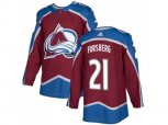 Colorado Avalanche #21 Peter Forsberg Burgundy Home Authentic Stitched NHL Jersey