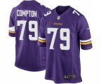 Minnesota Vikings #79 Tom Compton Game Purple Team Color Football Jersey