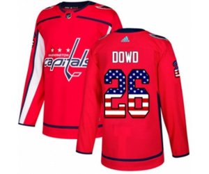 Washington Capitals #26 Nic Dowd Authentic Red USA Flag Fashion NHL Jersey