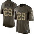 Miami Dolphins #29 Nate Allen Elite Green Salute to Service NFL Jersey