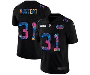 San Francisco 49ers #31 Raheem Mostert Multi-Color Black 2020 NFL Crucial Catch Vapor Untouchable Limited Jersey