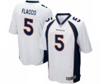 Denver Broncos #5 Joe Flacco Game White Football Jersey