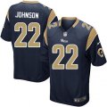Los Angeles Rams #22 Trumaine Johnson Game Navy Blue Team Color NFL Jersey