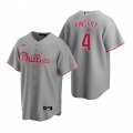 Nike Philadelphia Phillies #4 Scott Kingery Gray Road Stitched Baseball Jersey