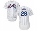 New York Mets J.D. Davis White Home Flex Base Authentic Collection Baseball Player Jersey