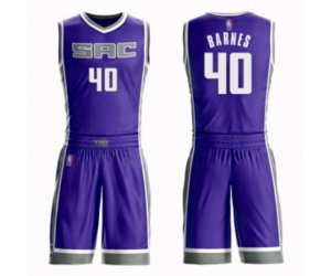 Sacramento Kings #40 Harrison Barnes Swingman Purple Basketball Suit Jersey - Icon Edition