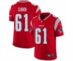 New England Patriots #61 Marcus Cannon Limited Red Inverted Legend Football Jersey