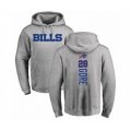 Buffalo Bills #28 Frank Gore Ash Backer Pullover Hoodie